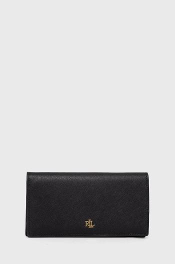Peňaženka Lauren Ralph Lauren dámska, čierna farba