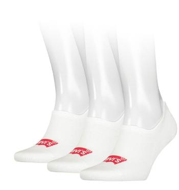 LEVI`S - 3PACK Levi`s original logo biele neviditeľné ponožky-43-46
