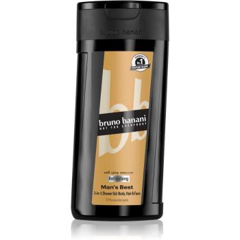 Bruno Banani Man's Best osviežujúci sprchový gél 3v1 pre mužov 250 ml