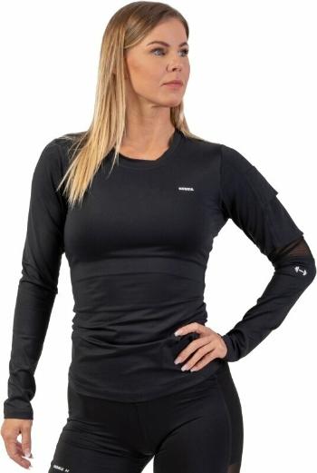 Nebbia Long Sleeve Smart Pocket Sporty Top Black S