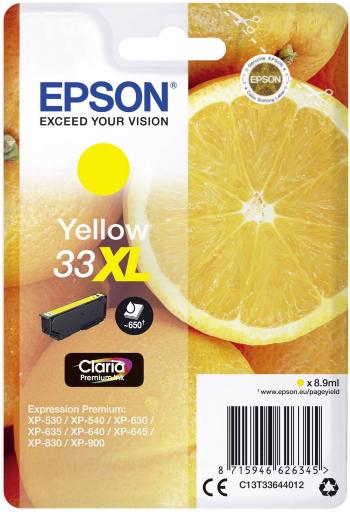 Epson Ink T3364, 33XL originál  žltá C13T33644012