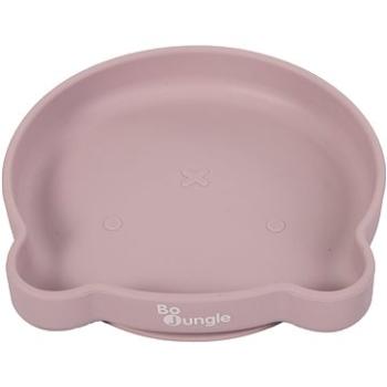 Bo Jungle silikónový tanier s prísavkou Bear Pastel Pink (1703735007106)