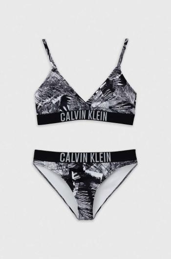 Detské plavky Calvin Klein Jeans čierna farba