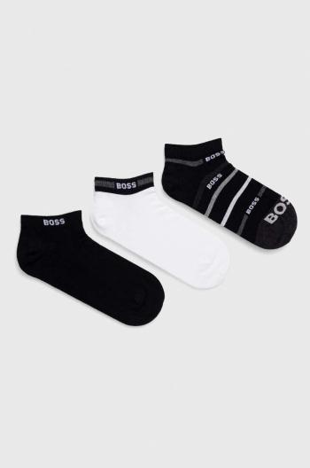 Ponožky BOSS 3-pak pánske, čierna farba