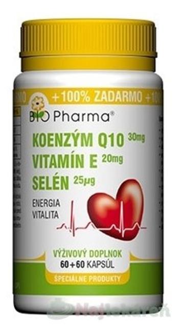 BIO Pharma Koenzým Q10 30mg+Vit.E20mg+Selén 25μg 120cps