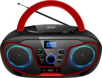 Silva Schneider MPC 19.4 USB CD-rádio FM AUX, CD, USB   čierna, červená