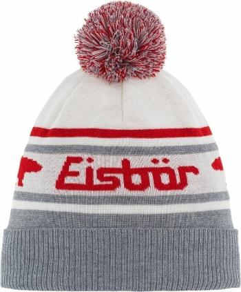 Eisbär Chani OS Pompon Beanie Grey/White/Red UNI Lyžiarska čiapka