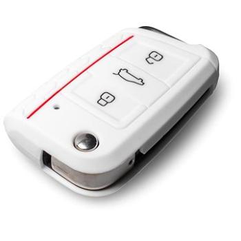 Ochranné silikónové puzdro na kľúč na VW/Seat/Škoda novšia generácia, s vystreľovacím kľúčom, farb (SZBE-006W)