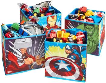 Štyri úložné boxy - Avengers Toy Storage Bins 