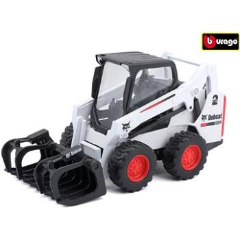 Bburago 10 cm Bobcat S590 Skid-Steer Loader w/grapple (4893993318025)