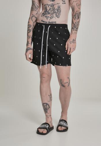 Urban Classics Embroidery Swim Shorts skull/black/white - L