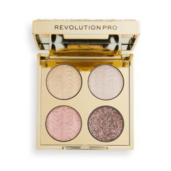 Revolution PRO Paletka očných tieňov Ultimate Crystal Eye Quad Champagne Crystal 3,2 g