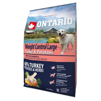 ONTARIO Dog Large Weight control turkey & potatoes granule pre psov 2,25 kg