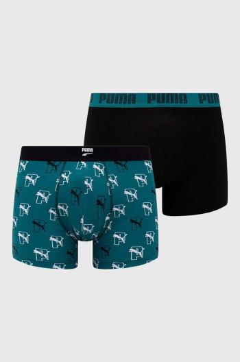 Boxerky Puma 2-pak pánske, zelená farba