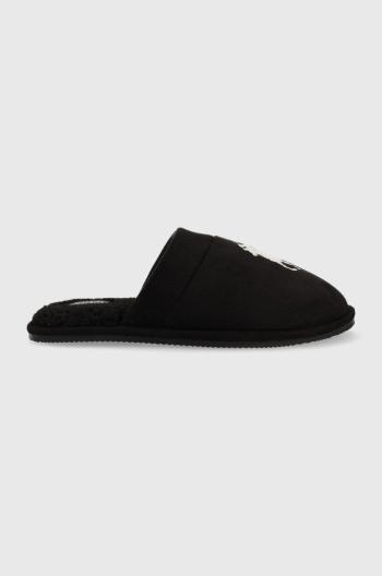 Papuče Polo Ralph Lauren Klarence čierna farba, RF103846