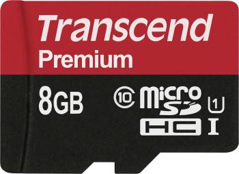 Transcend Premium pamäťová karta micro SDHC 8 GB Class 10, UHS-I