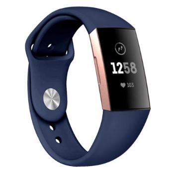 Fitbit Charge 3 / 4 Silicone (Small) remienok, Dark Blue (SFI007C04)