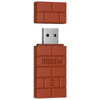 8BitDo USB Wireless Adaptér 2 – Brown – Nintendo Switch/PC (6922621502975)