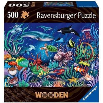 Ravensburger Puzzle 175154 Drevené Puzzle Podmorský Svet 500 Dielikov (4005556175154)