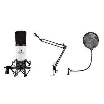 Auna MIC-920, USB, mikrofónový set, V4, mikrofón, otočné rameno, POP filter, ochranná taška