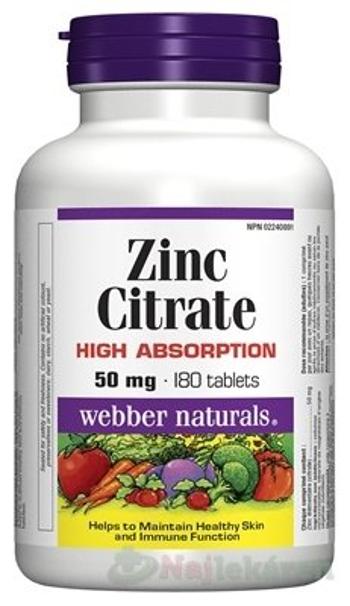 Webber Naturals Zinok 50 mg 180 tabliet