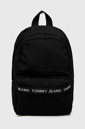 Ruksak Tommy Jeans pánsky, čierna farba, veľký, s potlačou