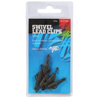 Giants fishing záves na bočné olovo swivel lead clips 5 ks - green