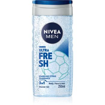 NIVEA MEN Ultra Fresh osviežujúci sprchový gél 3v1 250 ml