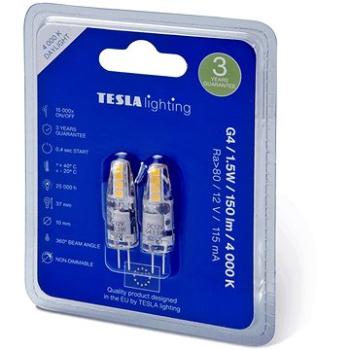 TESLA LED BULB, G4, 1,5 W, 150 lm, 4000 K denná biela, 2 ks (G4001540-PACK2)