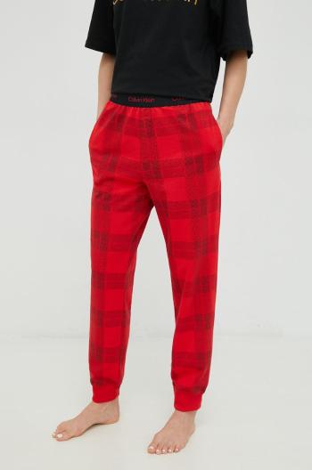 Nohavice Calvin Klein Underwear dámske, červená farba,