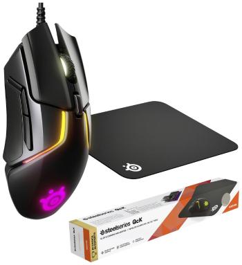 Steelseries Rival 600, Qck Medium Bundle herná myš káblový optická čierna 7 null 12000 dpi odnímateľný kábel, ergonomick