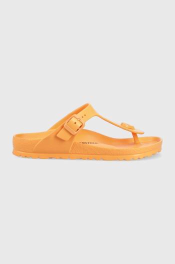 Žabky Birkenstock Gizeh dámske, oranžová farba, na plochom podpätku, 1025599