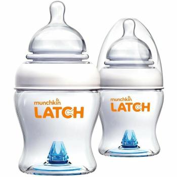 MUNCHKIN LATCH,  Set Dojčenských fliaš s antikolikovým ventilom, 120ml, od 0m+, 2ks