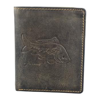 Kožená pánska peňaženka s ražbou kapor hnedá