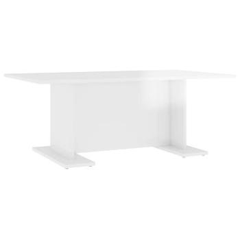 SHUMEE Konferenčný stolík biely vysoký lesk 103,5 × 60 × 40 cm drevotrieska, 806846