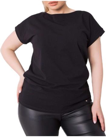 čierne dámske tričko s krátkymi rukávmi vel. XL