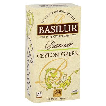 BASILUR Premium Ceylon Green zelený čaj 25 vrecúšok