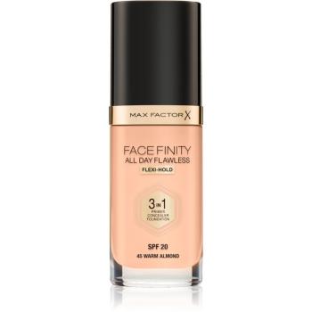 Max Factor Facefinity All Day Flawless dlhotrvajúci make-up SPF 20 odtieň 45 Warm Almond 30 ml