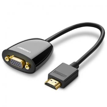 Ugreen MM105 adaptér HDMI - VGA M/F, čierny (40253)