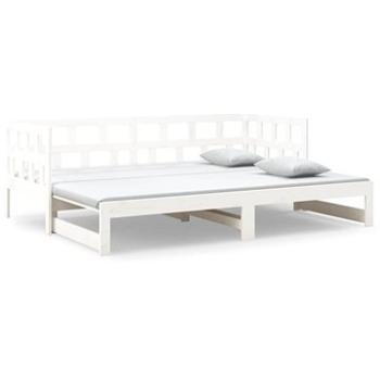Výsuvná posteľ biela masívna borovica 2× (90 × 190) cm , 820233