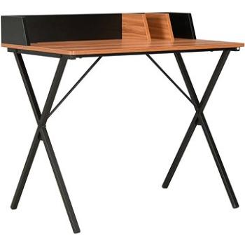 Písací stôl čierny a hnedý 80 x 50 x 84 cm
