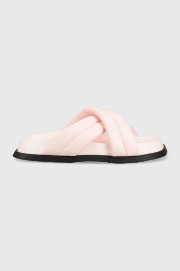 Šľapky Tommy Jeans FANCY PADDED SANDAL dámske, ružová farba, EN0EN02175