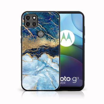 MY ART Silikónový kryt Motorola Moto G9 Power BLUE MARBLE (141)