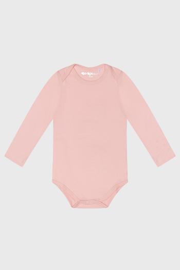 Detské dojčenské body s dlhým rukávom Baby ružové