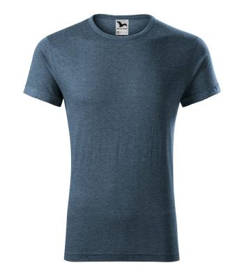 MALFINI Pánske tričko Fusion - Tmavý denim melír | S