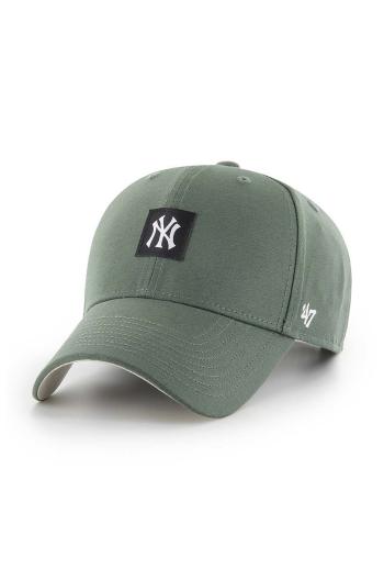 Bavlnená šiltovka 47 brand Mlb New York Yankees zelená farba, s nášivkou, B-CMPSP17GWP-MS