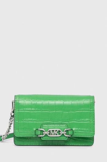 Kožená listová kabelka MICHAEL Michael Kors zelená farba