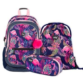 BAAGL Set 3 Flamingo: batoh, peračník, vrecko (8595689303471)