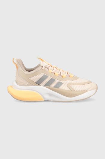 Bežecké topánky adidas AlphaBounce + béžová farba