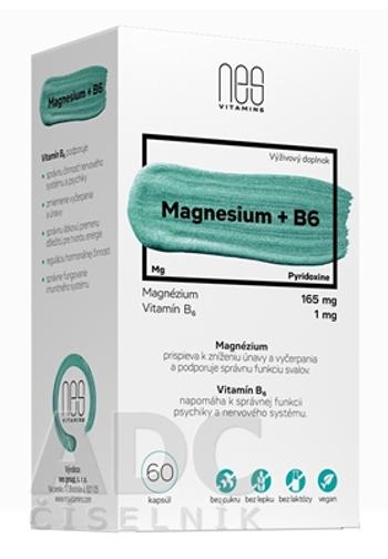 NesVitamins Magnesium 165 mg + B6 1 mg 60 kapsúl